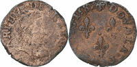 France Double Tournois Henri III, Poitiers, Cuivre, Gadoury:455 -