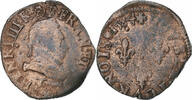 France Double Tournois Henri III, Poitiers, Cuivre, Gadoury:455 -