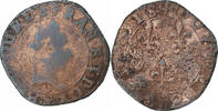France Double Tournois Henri III, Bourges, Cuivre, Gadoury:455 -