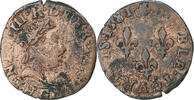 France Double Tournois Henri III, Poitiers, Cuivre, Gadoury:455 -