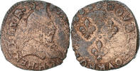France Double Tournois Henri III, La Rochelle, Cuivre, Gadoury:455 -