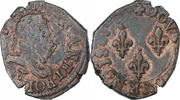 France Double Tournois Henri III, Nantes, Cuivre, Gadoury:455 -