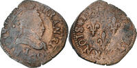 France Double Tournois Henri III, Nantes, Cuivre, Gadoury:455 -