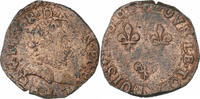 France Double Tournois Henri III, La Rochelle, Cuivre, Gadoury:455 -