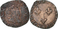 France Double Tournois Henri III, La Rochelle, Cuivre, Gadoury:455 -