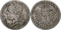 France 1/5 Écu à la vieille tête Louis XV, Paris, Argent -