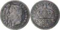 France 20 Centimes Napoléon III, Strasbourg, Argent -