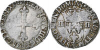 France 1/4 Ecu Henri III, Nantes, Argent, Gadoury:494 -
