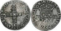 France 1/4 Ecu Henri III, Bayonne, Faux d'époque, Argent -