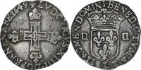 France 1/4 Ecu Louis XIV, Bayonne, Argent, Gadoury:136 -