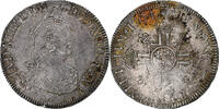 France 1/2 Écu aux 8 L Louis XIV, Tours, 2ème type, réformé, Argent -