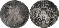 France 1/2 Ecu aux branches d'olivier Louis XV, Strasbourg, Argent -