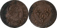 France Double Tournois Louis XIII, Tours, Cuivre, Gadoury:11 -
