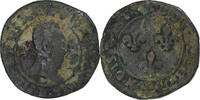 France Double Tournois Henri III, Cuivre, Gadoury:455 -