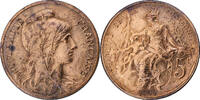 France 5 Centimes Daniel-Dupuis, Paris, Bronze, Gadoury:165, KM:842 -