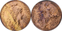 France 5 Centimes Daniel-Dupuis, Paris, Bronze, Gadoury:165, KM:842 -