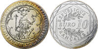 France 10 Euro Pièce d'Histoire - Les Templiers, MDP, Argent -