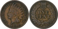 États-Unis Cent Indian Head, Philadelphie, Bronze, KM:90a -