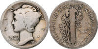 États-Unis Dime Mercury, Denver, Argent, KM:140 -