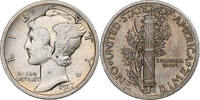 États-Unis Dime Mercury, Philadelphie, Argent, KM:140 -
