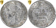 France 50 Centimes Cérès, Paris, Argent, PCGS, SPL, KM:834.1 -