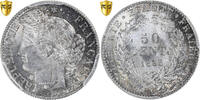 France 50 Centimes Cérès, Paris, Argent, PCGS, SPL, Gadoury:419a -