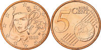 France 5 Euro Cent BU, Monnaie de Paris, Cuivre plaqué acier -