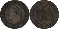 France 10 Centimes Napoléon III, Strasbourg, Bronze, Gadoury:253 -