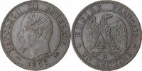 France Centime Napoléon III, Lyon, Chien, Bronze, Gadoury:86 -