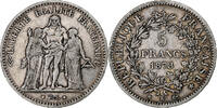 France 5 Francs Hercule, Bordeaux, Argent, Gadoury:745a, KM:820.2 -
