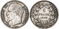 France Franc Napoléon III, Paris, Argent, KM:779.1 -