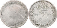 Royaume-Uni 3 Pence Victoria, Londres, Argent, KM:777 -