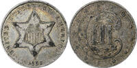 États-Unis 3 Cents Philadelphie, Argent, KM:88 -