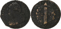 France 2 sols François Louis XVI, Paris, Métal de cloche -