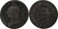 France 5 Centimes Dupré, Strasbourg, Cuivre, Gadoury:126 -