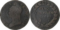 France 5 Centimes Dupré, Lille, Cuivre, Gadoury:126 -