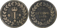 France Decime Louis XVIII, Strasbourg, Bronze, Gadoury:196d -