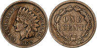 États-Unis Cent Indian Head, Philadelphie, Cupro-nickel, KM:87 -