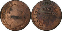 France 5 Centimes Dupré, Lyon, Cuivre, Gadoury:126, KM:640 -