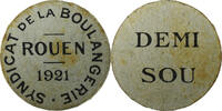 France Demi sou Syndicat de la boulangerie, Rouen, Carton -