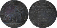 France 2 Sols Monneron à la Liberté, Birmingham, Bronze, KM:Tn25 -