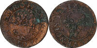 France Double Tournois Louis XIII, Lyon, Cuivre, Gadoury:11 -