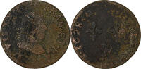 France Double Tournois Louis XIII, Cuivre, Gadoury:8 -