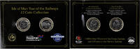 Île de Man 2 x 2£ Charles III, Year of the Railways, Tower mint, BU -