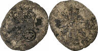France 15 Deniers Louis XIV, Lyon, contremarqué lis, Billon -