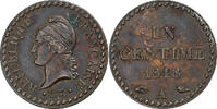 France Centime Dupré, Paris, Bronze, Gadoury:84, KM:754 -