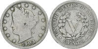 États-Unis 5 Cents Liberty, Philadelphie, Nickel, KM:112 -