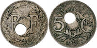 France 5 Centimes Paris, Trou Décentré, Cupro-nickel, Gadoury:170 -
