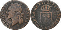France 1/2 Sol Louis XVI, Paris, 2e semestre, Cuivre, Gadoury:349 -