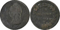 France Decime Dupré, Lille, Cuivre, Gadoury:187, KM:640 -